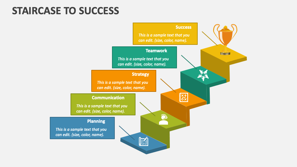 Staircase To Success Powerpoint And Google Slides Template Ppt Slides