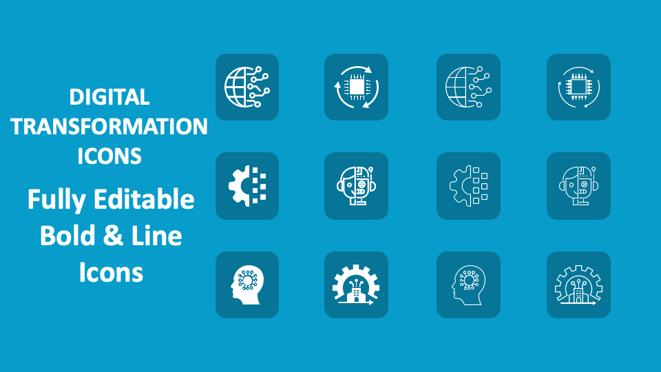 Digital Transformation Icons For Powerpoint And Google Slides Ppt Slides
