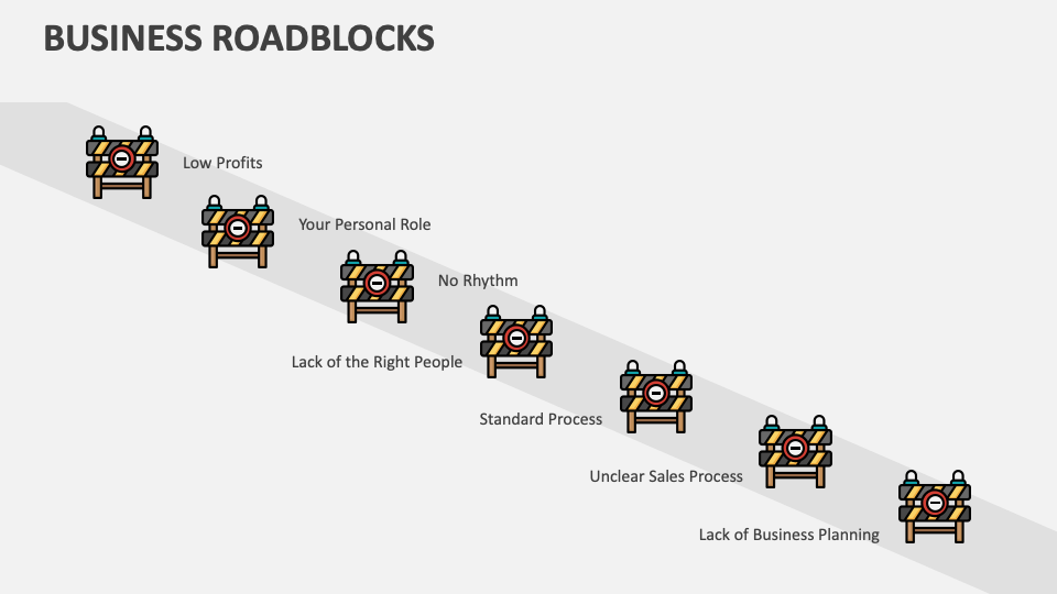 Business Roadblocks Template For Google Slides And Powerpoint Ppt Slides