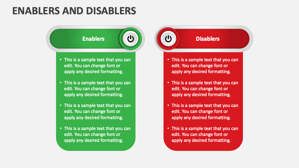 Enablers And Disablers PowerPoint Presentation Slides - PPT Template