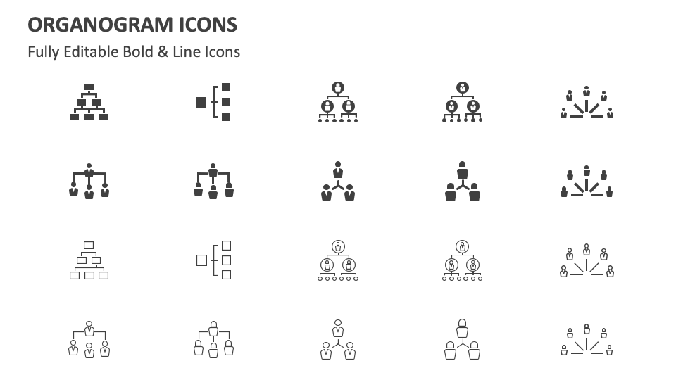 Organogram Icons for PowerPoint and Google Slides - PPT Slides