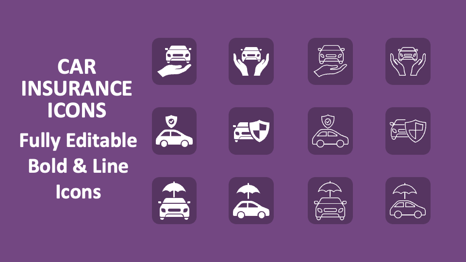 Car Insurance Icons for PowerPoint and Google Slides - PPT Slides