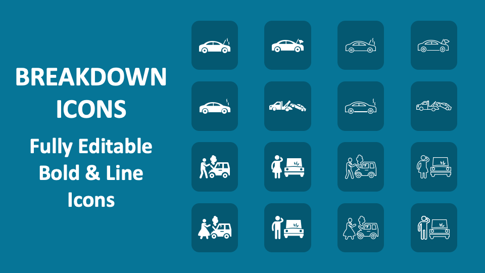 Breakdown Icons for PowerPoint and Google Slides - PPT Slides