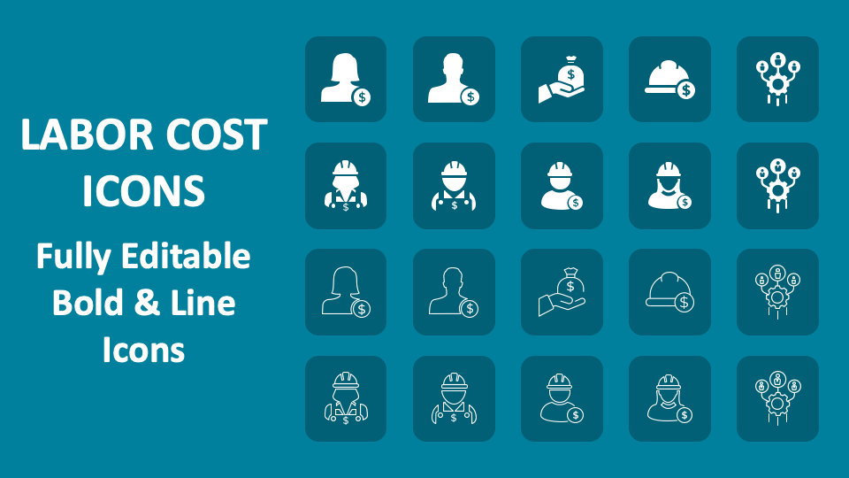 Labor Cost Icons for PowerPoint and Google Slides - PPT Slides