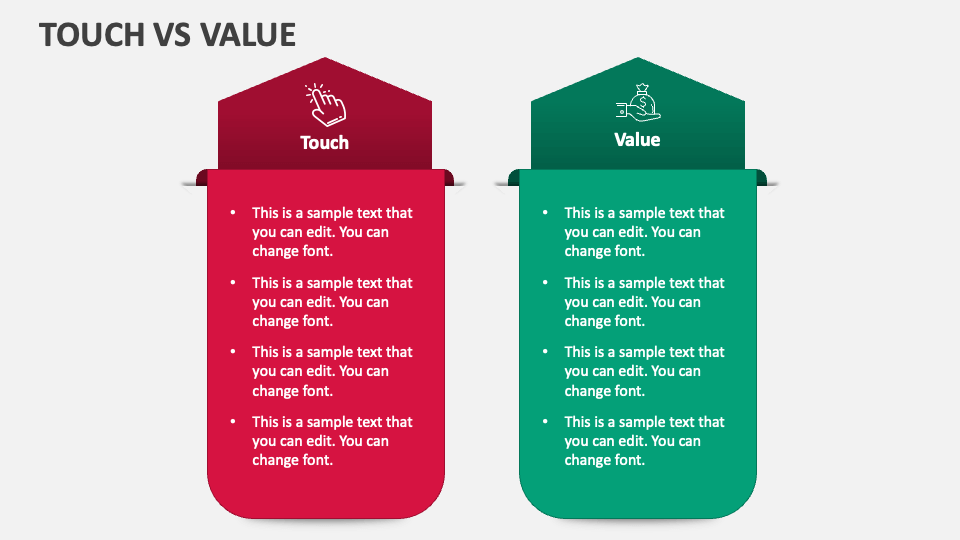 Touch Vs Value Powerpoint And Google Slides Template - Ppt Slides