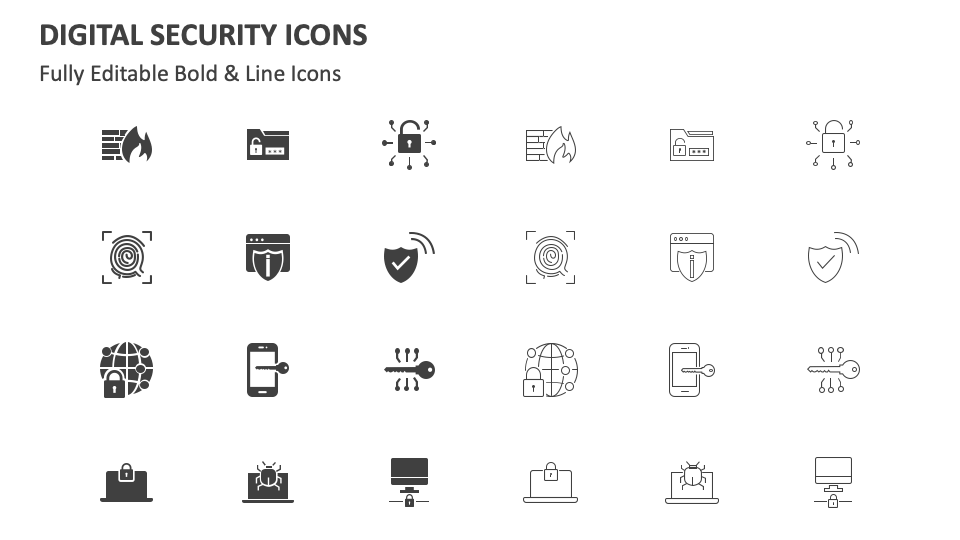 Digital Security Icons for PowerPoint and Google Slides - PPT Slides