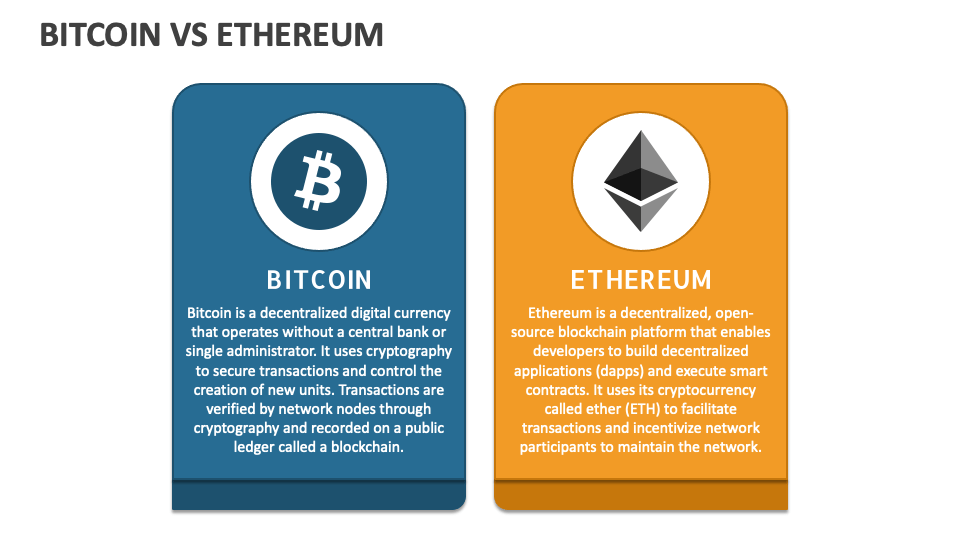 Bitcoin Vs Ethereum PowerPoint And Google Slides Template - PPT Slides