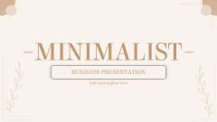 Minimalist Business Presentation - Slide 1