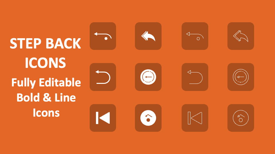 Step Back Icons for Google Slides and PowerPoint