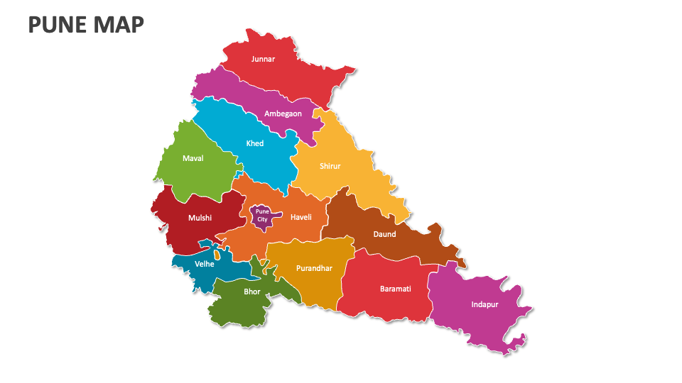 Pune Map for Google Slides and PowerPoint - PPT Slides