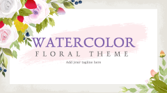 Watercolor Floral Theme - Slide 1