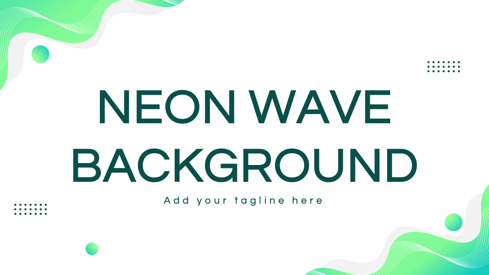 Free Neon Wave Background Presentation For Google Slides And Powerpoint