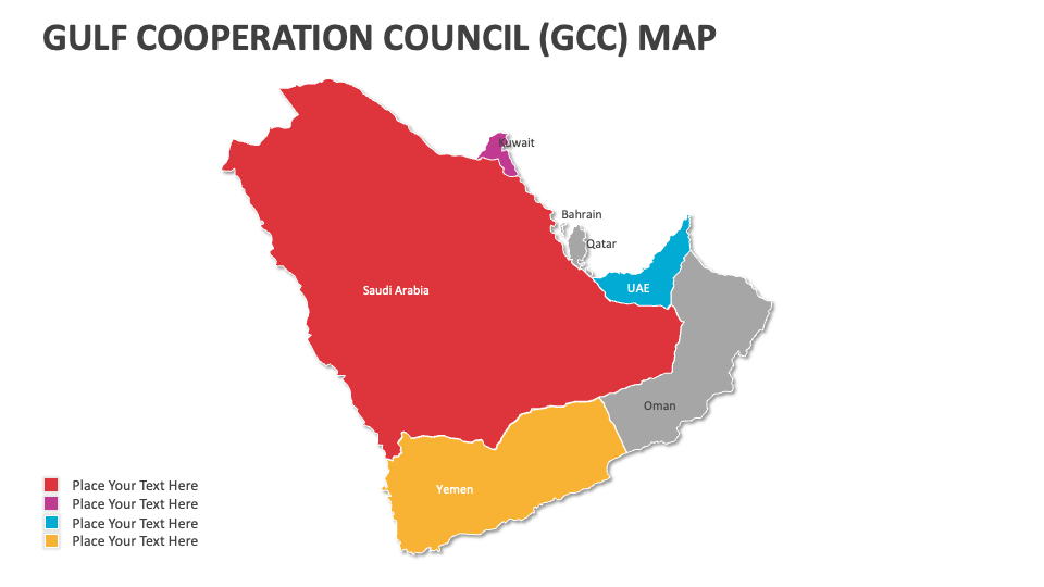 Gulf Cooperation Council (GCC) Map for Google Slides and PowerPoint ...