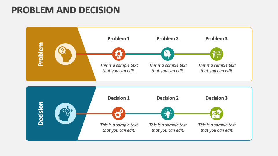 Problem And Decision Powerpoint And Google Slides Template - Ppt Slides