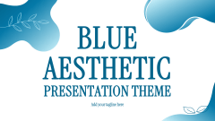 Blue Aesthetic Presentation Theme - Slide 1