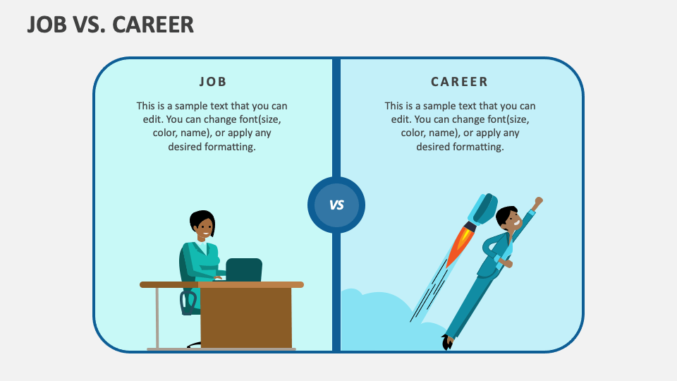 Job Vs Career PowerPoint and Google Slides Template - PPT Slides