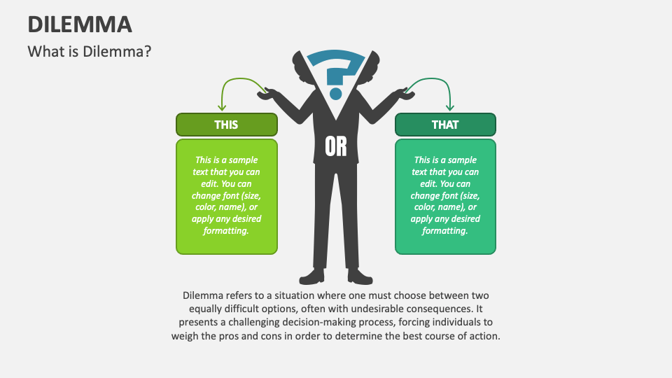 before your presentation you are caught in a dilemma