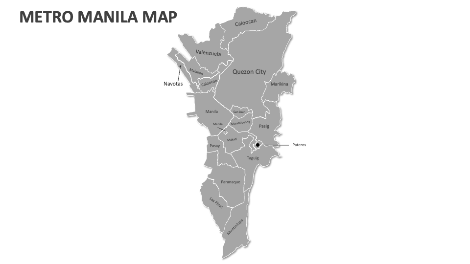 Metro Manila Map for Google Slides and PowerPoint - PPT Slides