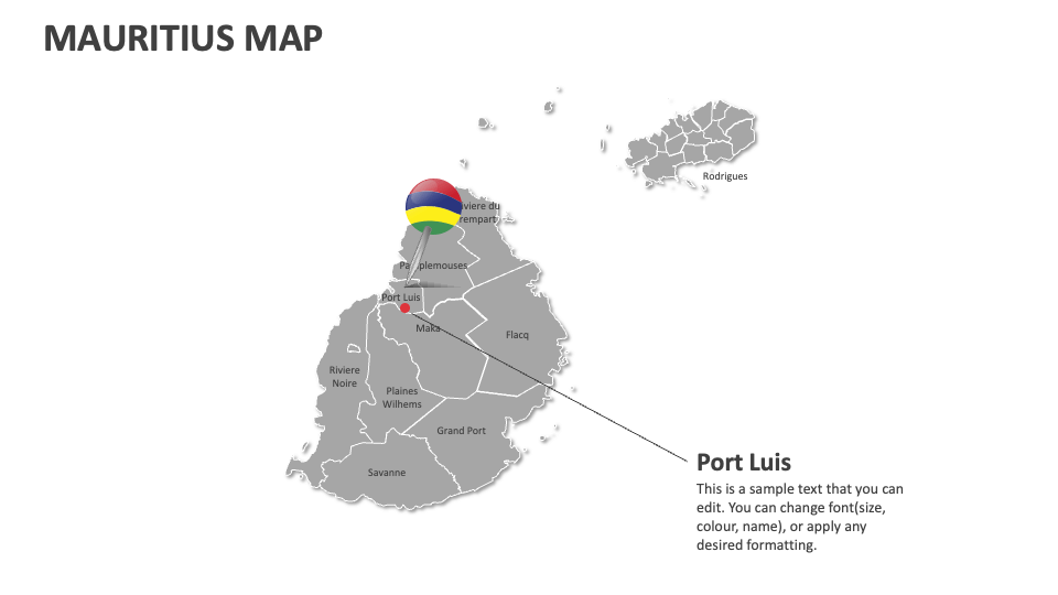 Mauritius Map for Google Slides and PowerPoint - PPT Slides